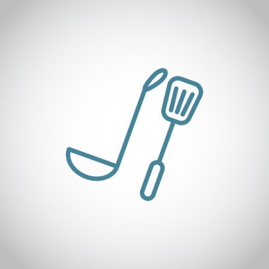 Kepçe ve spatula simgesi