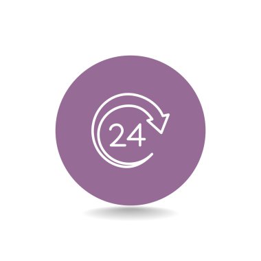 Yirmi dört saat hizmet simgesi