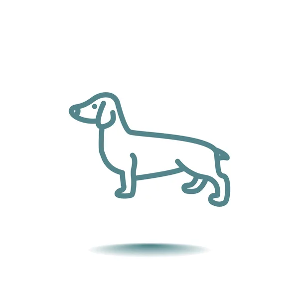 Ícone de Basset Hound — Vetor de Stock