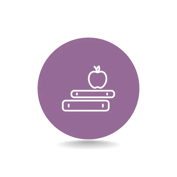 Boeken met apple-pictogram — Stockvector