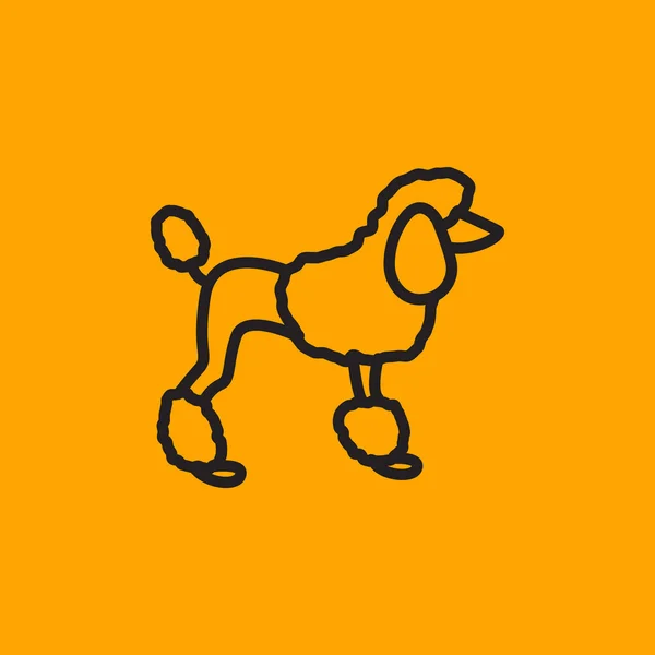 Icono de caniche francés — Vector de stock