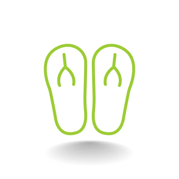 Beach slippers icon — Stock Vector