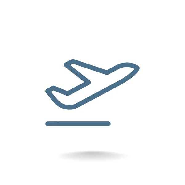 Passagier vliegtuig pictogram — Stockvector