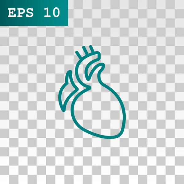 Значок сердечного органа — стоковый вектор