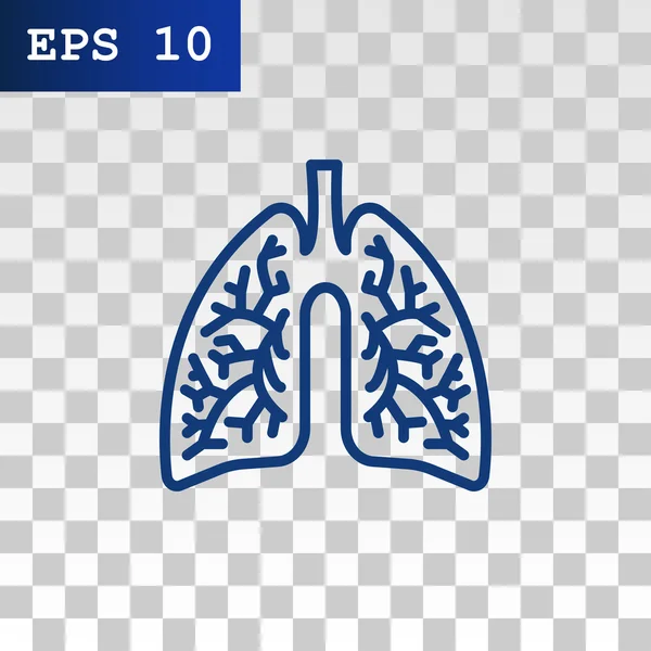 İnsan akciğerleri simgesi — Stok Vektör