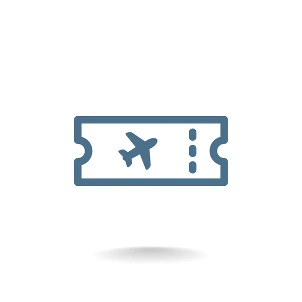 Icono del billete de avión — Archivo Imágenes Vectoriales