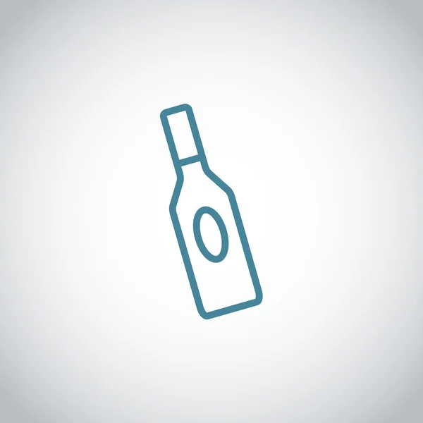 Glazen fles voor vloeibare pictogram — Stockvector