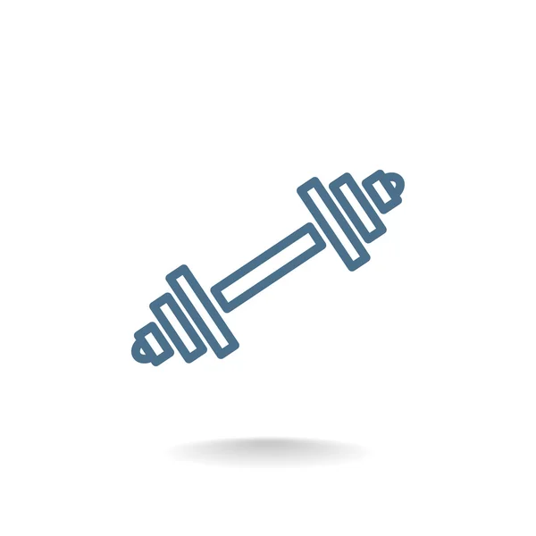 Icono de la mancuerna de fitness — Vector de stock