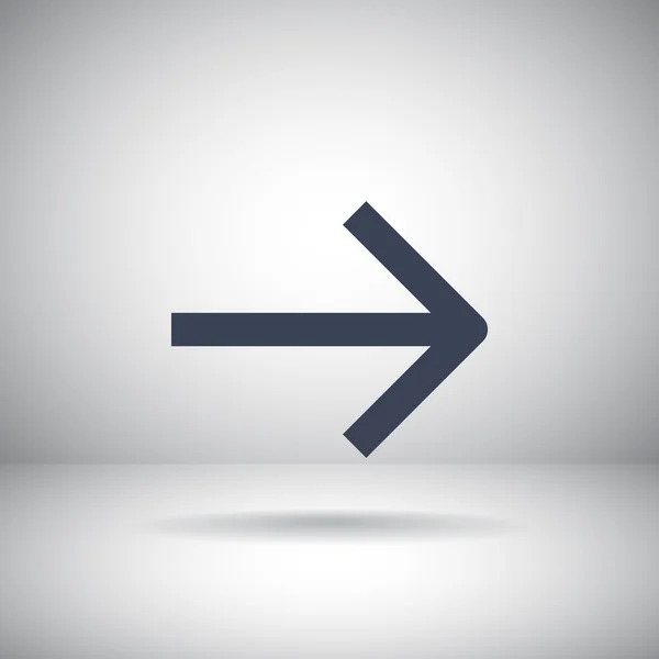 Flèche icône web vers la droite — Image vectorielle