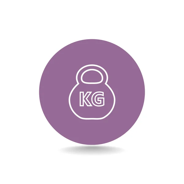 Weight kg icon — Stock Vector