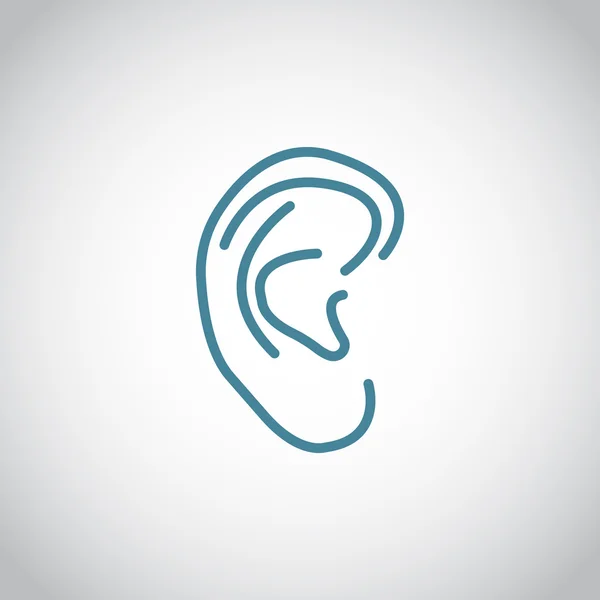 Human ear icon — Stock Vector