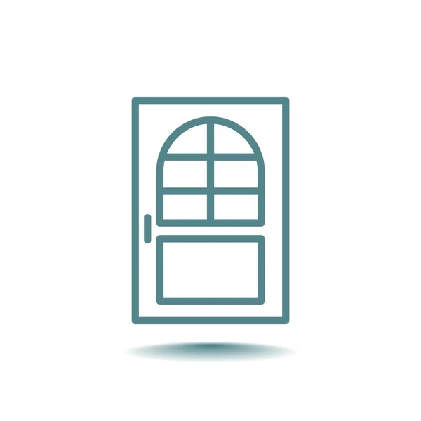 Dom drzwi ikona — Wektor stockowy