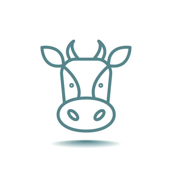 Süt ineği simgesi — Stok Vektör