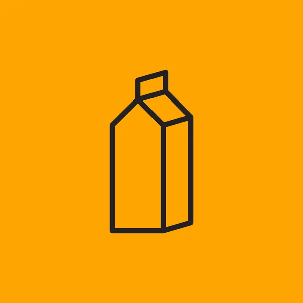 Paquete de papel del icono de la leche — Vector de stock