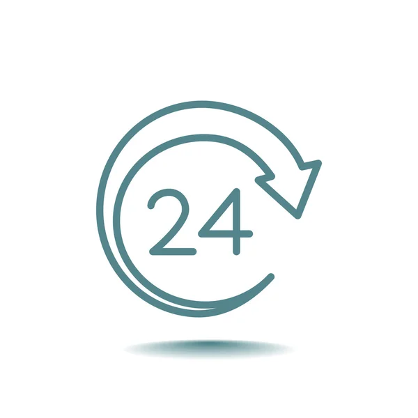 24 시간 서비스 아이콘 — 스톡 벡터