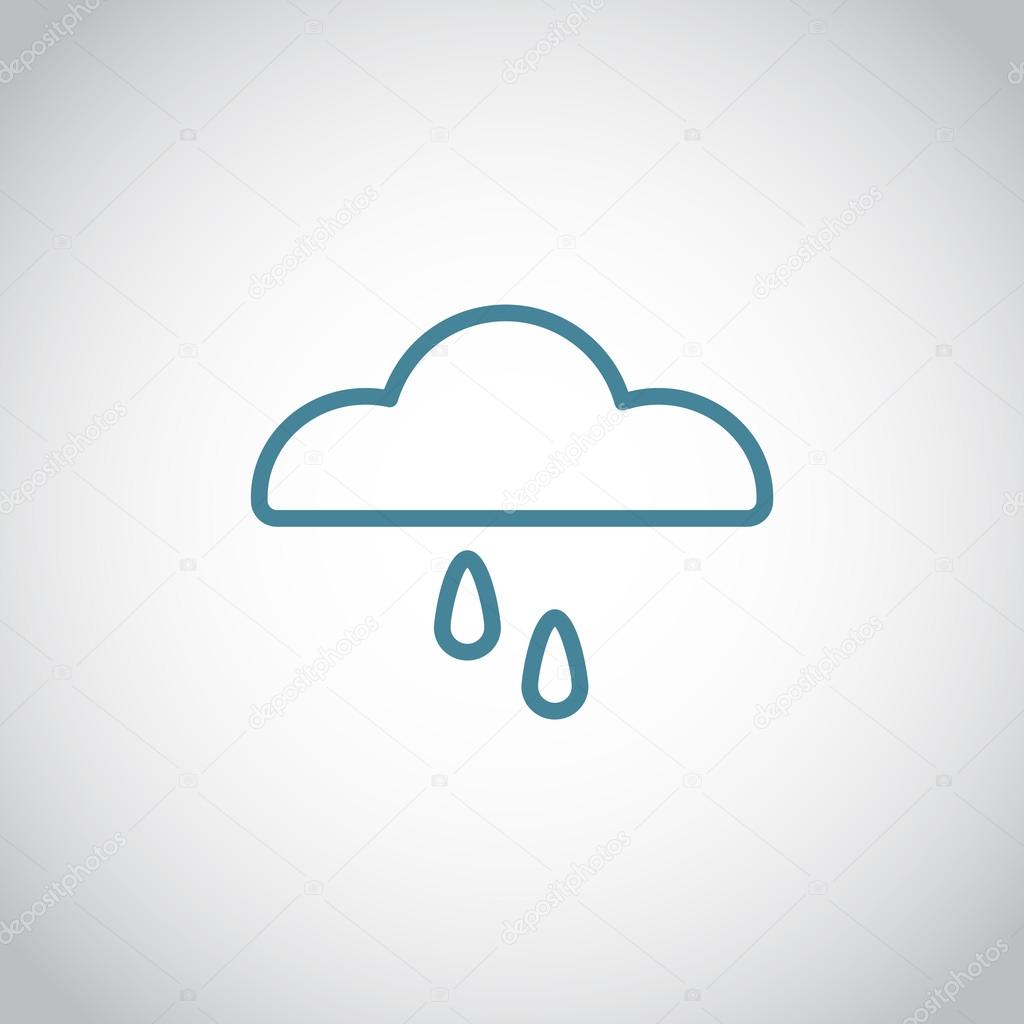 cloud and rain icon