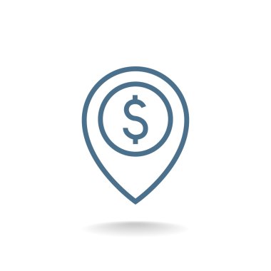 Dolar işaretli harita işaretleyici