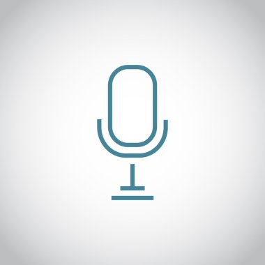 Retro Mikrofon Simgesi