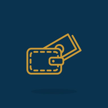 Para simgesi olan cüzdan