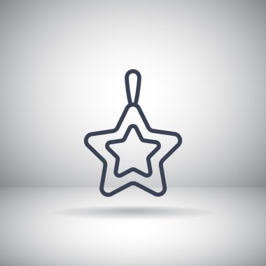 Noel yıldızı simge. 