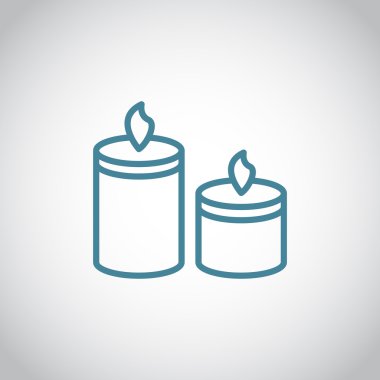 yanan mumlar simgesi