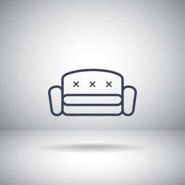 düz kanepe simgesi.