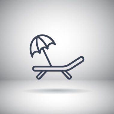 şezlong şemsiye simgesiyle