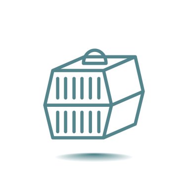 Evde beslenen hayvan taşıma kutusu simgesi