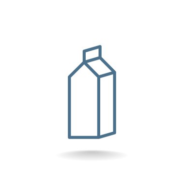 Kağıt paket süt simgesinin