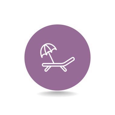 şezlong şemsiye simgesiyle