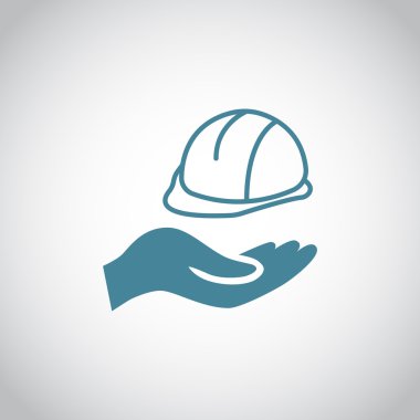 inşaat kask el simgesi