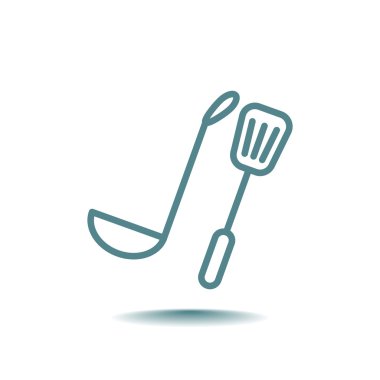 Kepçe ve spatula simgesi