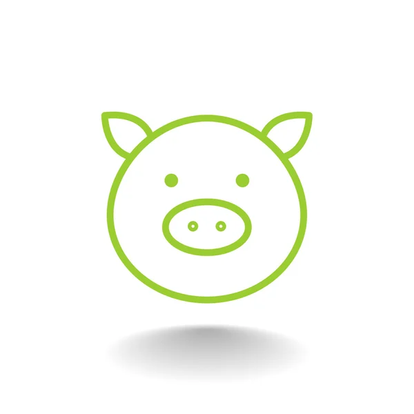 Pig head icon — Stock Vector