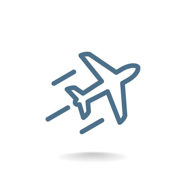 Passenger airplane icon — Stock Vector