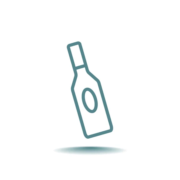 Glass bottle for liquid icon — Stock Vector