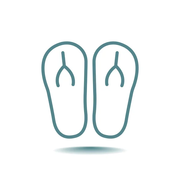 Beach slippers icon — Stock Vector