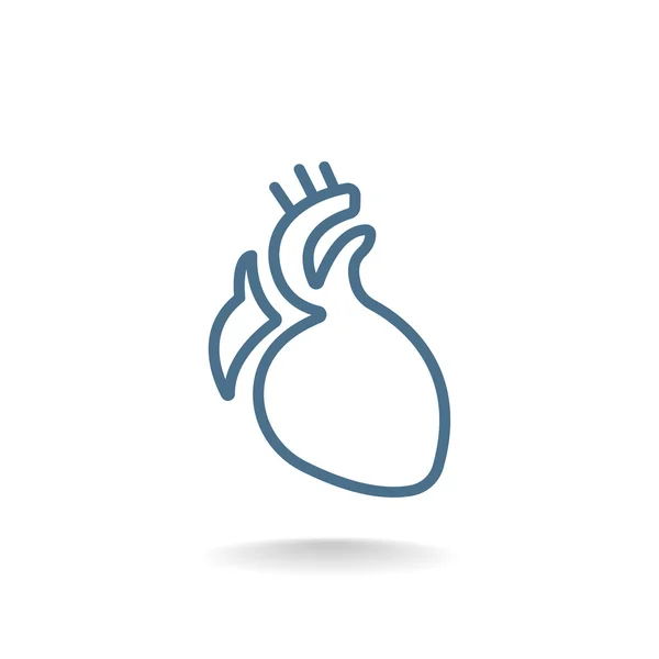 Icône d'organe cardiaque — Image vectorielle