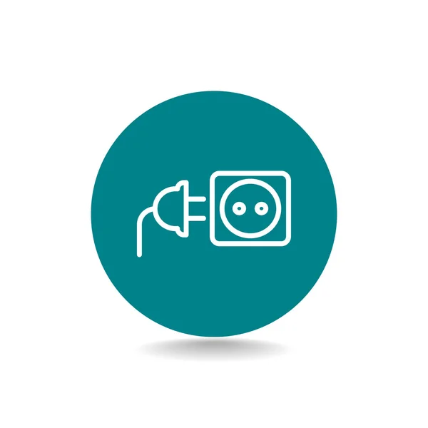 Enchufe y socket icono — Vector de stock