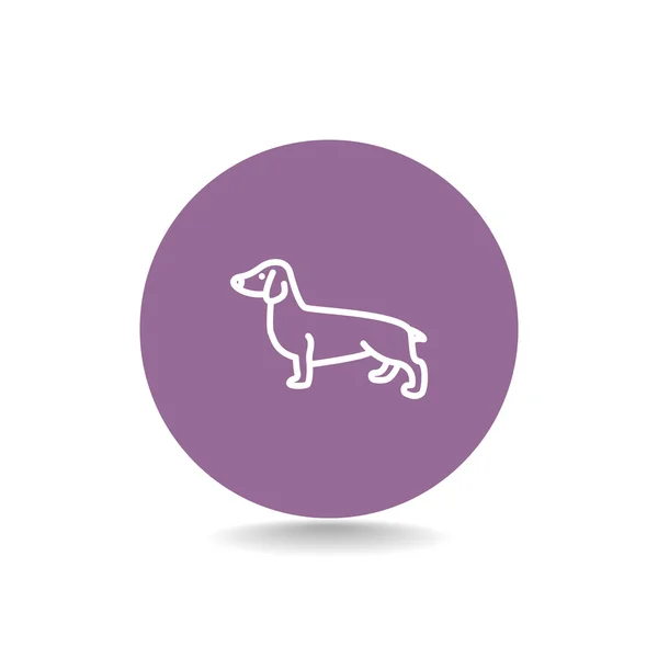 Basset Hound icono — Vector de stock