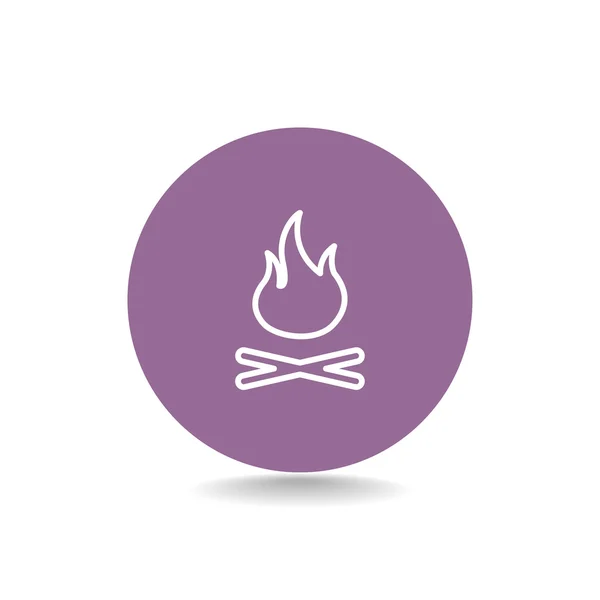 Burning campfire icon — Stock Vector