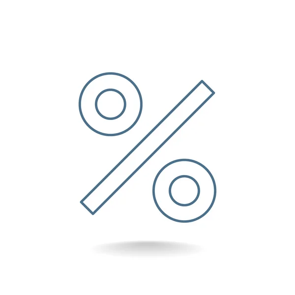 Ícone de símbolo por cento — Vetor de Stock