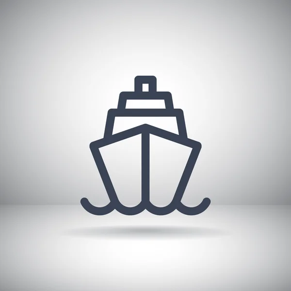 Icono web del barco . — Vector de stock