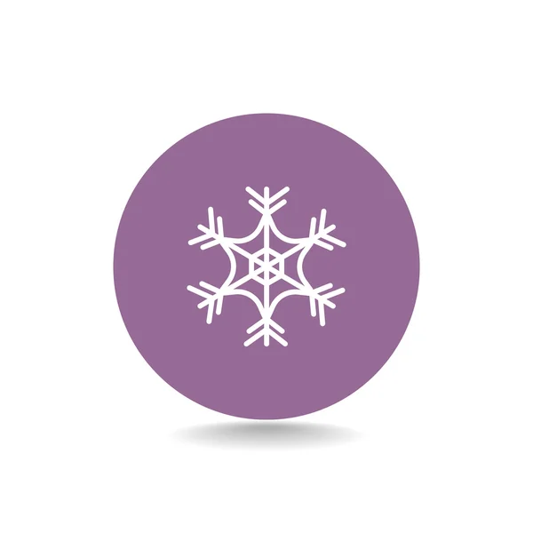 Ikon Snowflake musim dingin - Stok Vektor