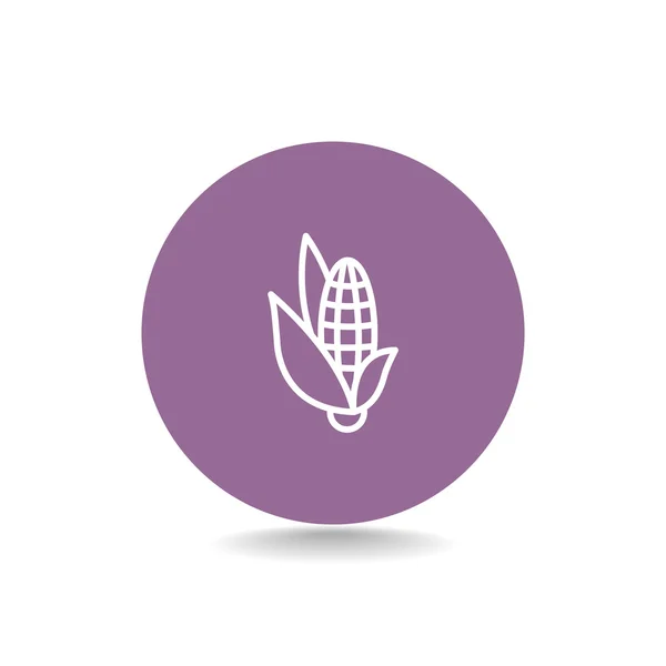 Platte maïs pictogram — Stockvector