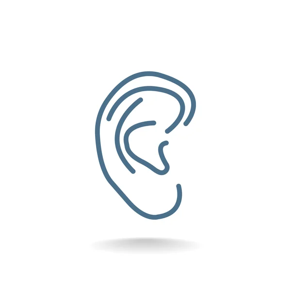 Human ear icon — Stock Vector