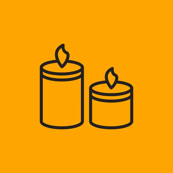 Икона горящих свечей — стоковый вектор
