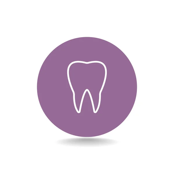 Mänsklig tand ikonen — Stock vektor