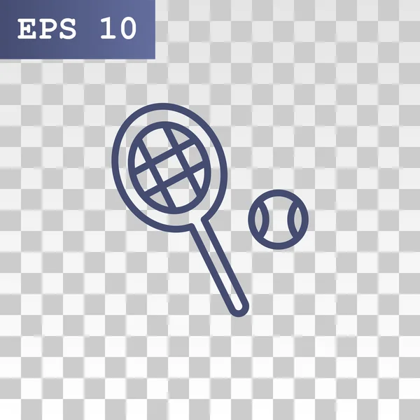Тенісна ракетка з кульовою іконою — стоковий вектор