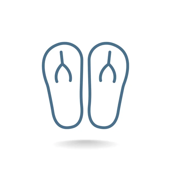 Zapatillas de playa icono — Vector de stock