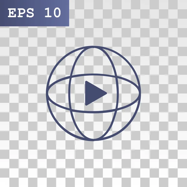 Lecteur vidéo pour icône web — Image vectorielle